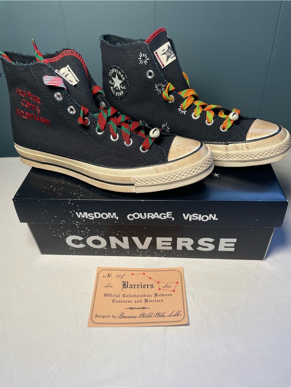 NWB Converse Chuck 70 High x Barriers Black - Men 9.5 Women 11.5